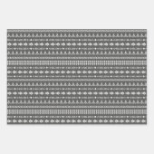 Schattige Tribal Aztec Patterns zwart bruin zandwi Inpakpapier Vel (Voorkant)