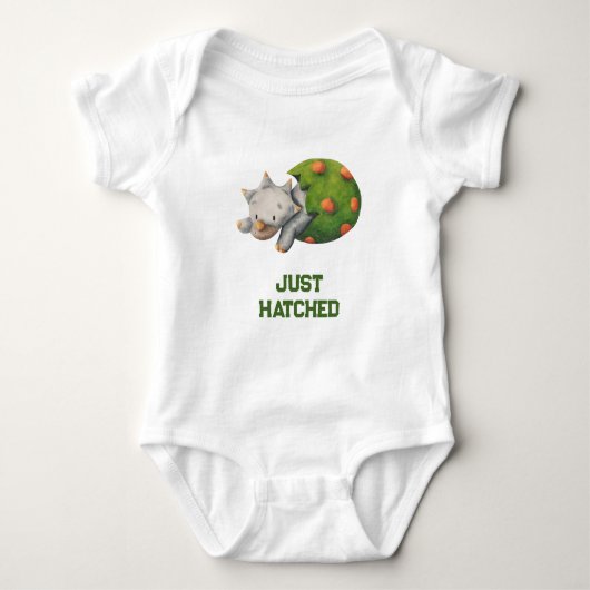 Schattige Triceratops Dinosaurius Uitbroedend Neut Romper (Voorkant)