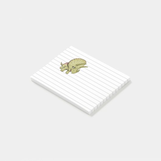 Schattige Triceratops Post-it Notities Post-it® Notes (Schuin)