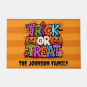 Schattige Trick or Treat Deurmat (Voorkant)