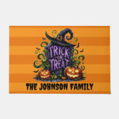 Schattige Trick or Treat Deurmat (Voorkant)
