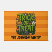Schattige Trick or Treat Deurmat (Voorkant)