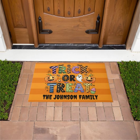Schattige Trick or Treat Deurmat (Buiten)