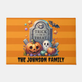 Schattige Trick or Treat Deurmat (Voorkant)