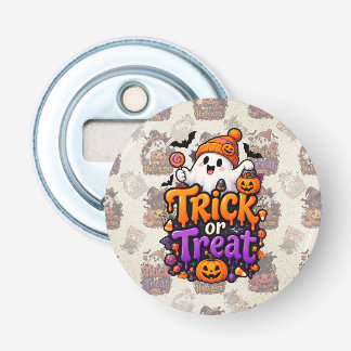 Schattige Trick or Treat Geest Halloween Flesopene Button Flesopener
