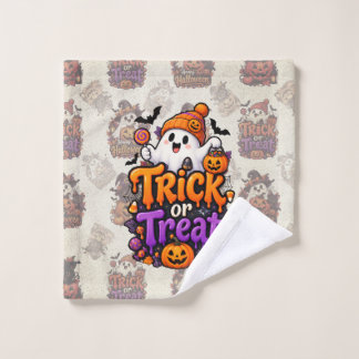 Schattige Trick or Treat Geest Halloween Waslap Washandje