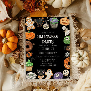 Schattige Trick Or Treat Halloween Verjaardag Kaart