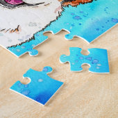 Schattige Tricolor Corgi Waterverf puzzel Legpuzzel (Zijkant)