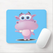 schattige trieste hippo muismat (Met muis)