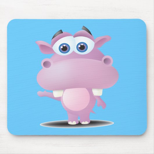 schattige trieste hippo muismat (Voorkant)