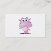schattige trieste hippo visitekaartje (Achterkant)