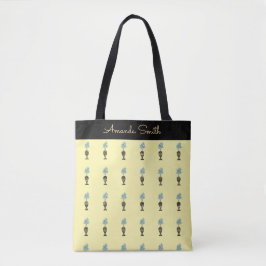 Schattige Tropical Blue Flowers Plant Tote Bag