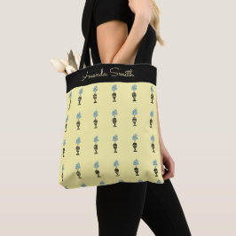 Schattige Tropical Blue Flowers Plant Tote Bag