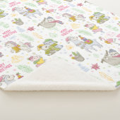 Schattige tropisch kerstfeest sherpa deken (3/4)