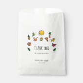 Schattige tropisch oerwoud Baby shower Bedankzakje (Voorkant)