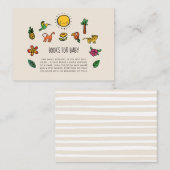 Schattige tropisch oerwoud Baby shower Boeken voor Informatiekaartje (Voorkant / Achterkant)