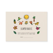 Schattige tropisch oerwoud Baby shower luier loter