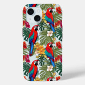 Schattige tropisch papegaaienpatroonstrand Case-Mate iPhone case (Achterkant)