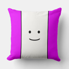 Schattige tropisch roze witte strepen klein glimla kussen