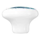 Schattige tropisch strandhuis dolfijnen keramische knop (Zijkant)