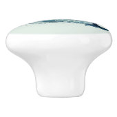 Schattige tropisch strandhuis dolfijnen keramische knop (Zijkant)