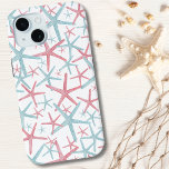 Schattige tropisch strandpatroon iPhone 15 case<br><div class="desc">Een schattig en trendy waterverf strandpatroon, met een mix van fascinerende roze en blauwgroen tinten die doen denken aan een strandhuisparadijs. Omarm de essentie van de zomer met dit kustgeïnspireerde ontwerp, versierd met grillige zeeen sterren die een nautische charme uitstralen. Verhoog de ambiance verder door een groot aantal achtergrondkleuren te...</div>