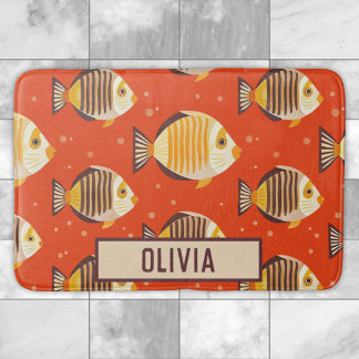 Schattige tropisch vissenpatroon badmat