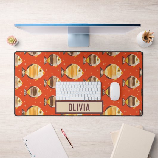 Schattige tropisch vissenpatroon bureaumat (Kantoor 1)