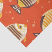 Schattige tropisch vissenpatroon tissuepapier (Detail)