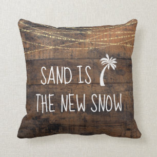 Schattige tropisch zand is het nieuwe sneeuwpalmbo kussen