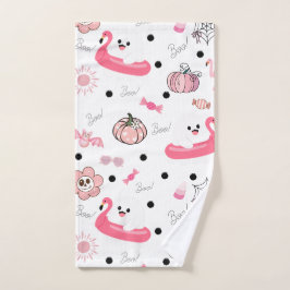Schattige Tropische Halloween – Spoken & Flamingo' Handdoek
