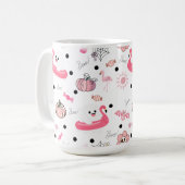Schattige Tropische Halloween – Spoken & Flamingo' Koffiemok (Voorkant links)