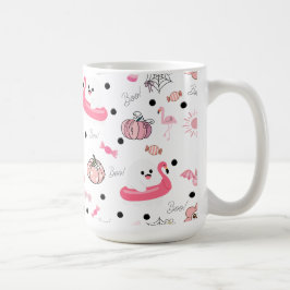 Schattige Tropische Halloween – Spoken & Flamingo' Koffiemok