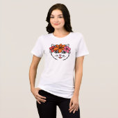 Schattige Tropische Kat Tri-Blend Shirt (Voorkant volledig)