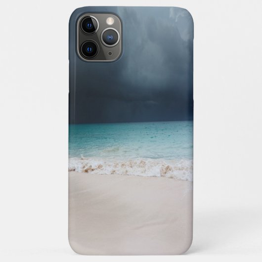 Schattige tropische strand, zandgolven, wolken Case-Mate iPhone case (Achterkant)
