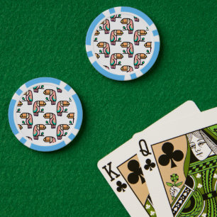 schattige tropische toekan vogel dier cadeau voor poker chips