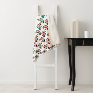 schattige tropische toekan vogel dier cadeau voor sherpa deken