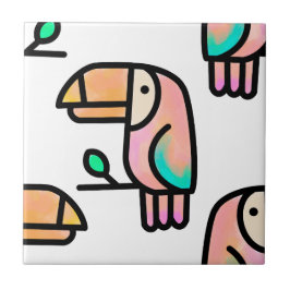 schattige tropische toekan vogel dier geschenk voo tegeltje