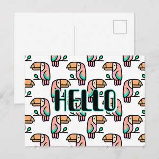 schattige tropische toekan vogel dier geschenk voo uitnodiging briefkaart