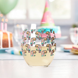 schattige tropische toekan vogel dier geschenk voo wijnglas zonder voet