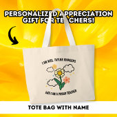 Schattige Trots Leraar Custom Grote Bloem Canvas t Grote Tote Bag