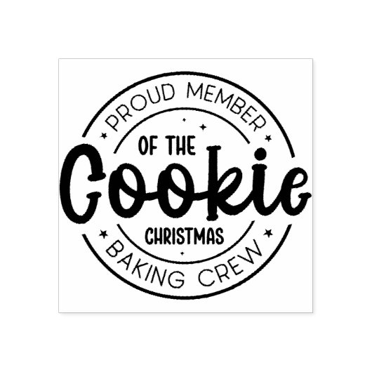 Schattige trots lid van de cookie bakken crew rubberstempel (Afrduk)