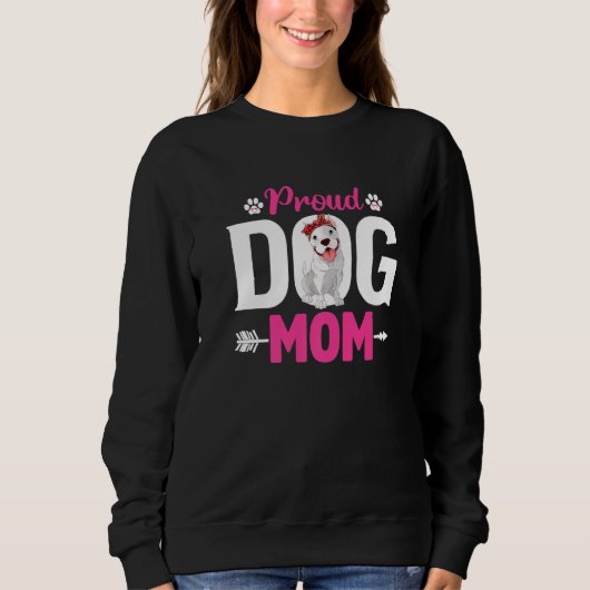 Schattige Trots Pitbull Dog Mam Moederdag Trui (Voorkant)