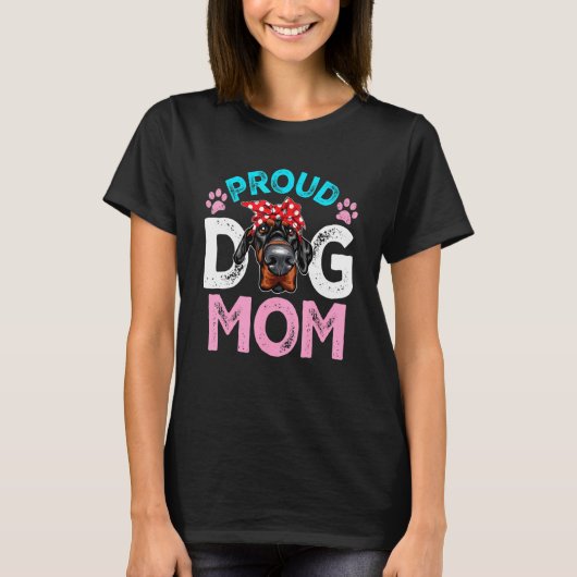 Schattige trotse Dobermann-hond Moeder Moederdag T-shirt (Voorkant)