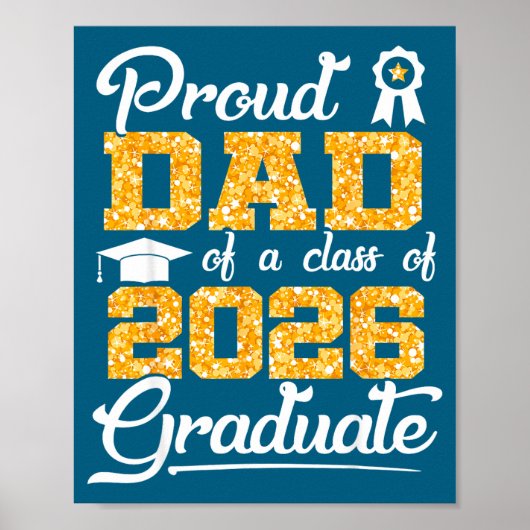 Schattige trotse vader klas 2026 senior poster (Voorkant)