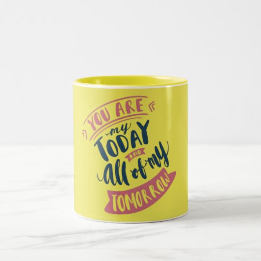 "Schattige Trouwlettering" Mok voor Koppels (Center)