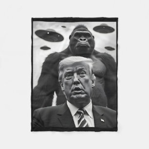 Schattige Trump Bigfoot Selfie Met Ufos Weirde Ali Fleece Deken