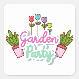 Schattige Tuin Sticker tuinieren tijd