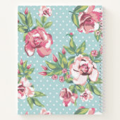 Schattige,  tuinbloemen blauw roos notitieboek (Achterkant)