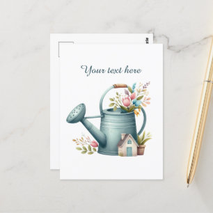 Schattige tuiniersliefhebbers aanpasbaar  briefkaart